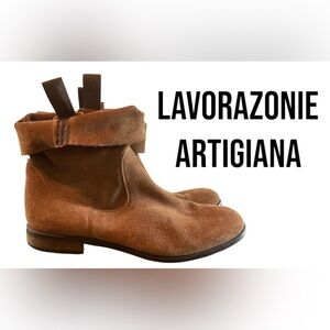 Lavorazione artigiana leather ankle boots